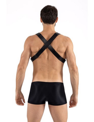 Harnais homme simili cuir avec sangles croisées dans le dos - LM302412152 2