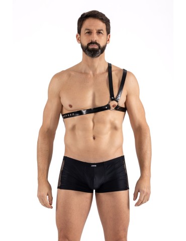 Harnais homme simili cuir double lanières sur épaule - LM302400308