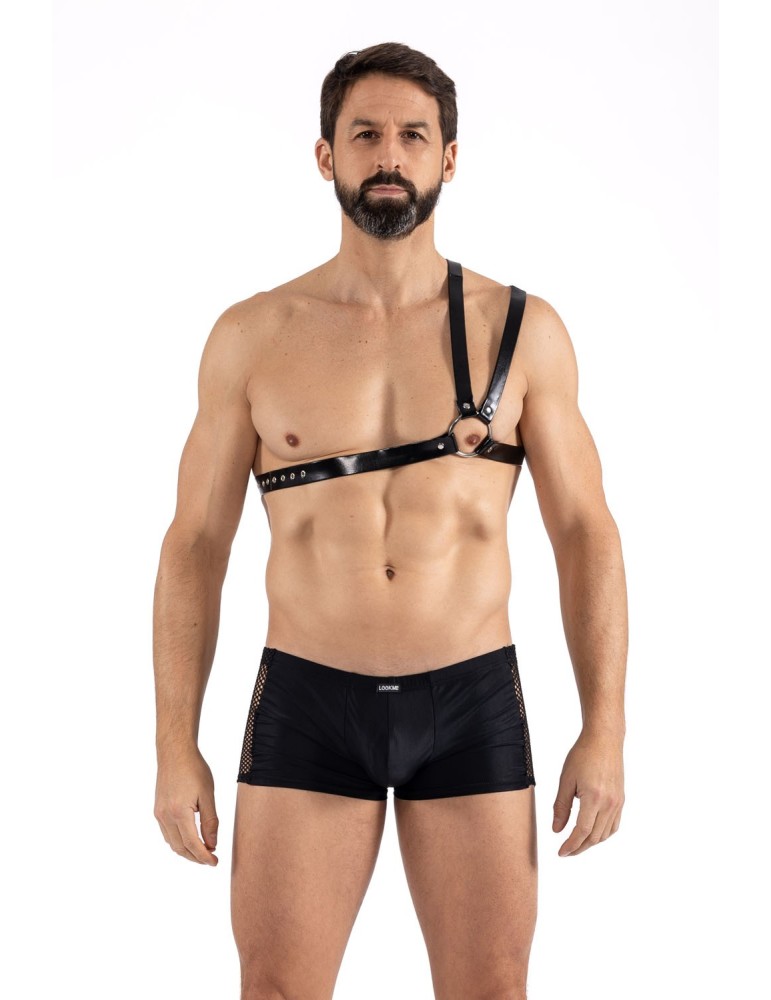 Harnais homme simili cuir double lanières sur épaule - LM302400308 Harnais homme simili cuir double lanières sur épaule - LM302400308