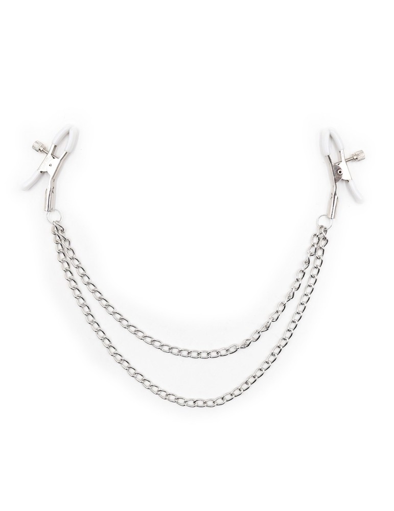 Pinces à seins réglables avec double chainettes - 201100079 Pinces à seins réglables avec double chainettes - 201100079