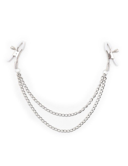 Pinces à seins réglables avec double chainettes - 201100079 Pinces à seins réglables avec double chainettes - 201100079