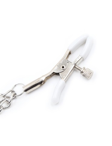 Pinces à seins réglables avec double chainettes - 201100079 2