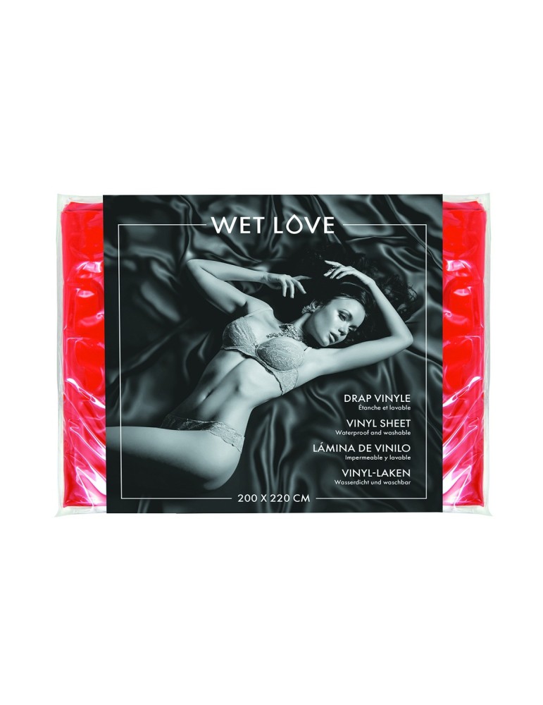 Drap vinyle rouge 200x220 cm - CC520180003004