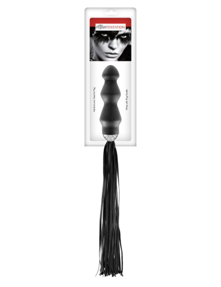 Martinet avec manche plug anal noir Fetish Tentation - CC570401