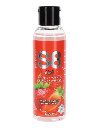 Lubrifiant Comestible Fraise-Vanille 4in1 S8 125mL