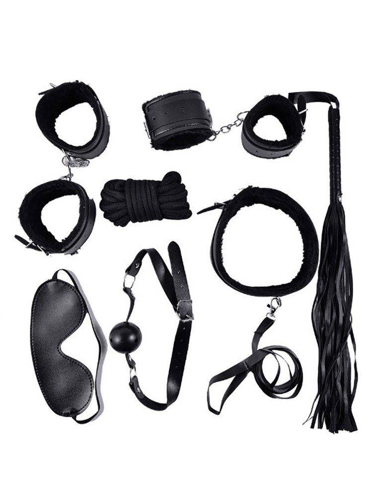 Ensemble Bondage noir - 10 pièces - SOM-013BLK Ensemble Bondage noir - 10 pièces - SOM-013BLK