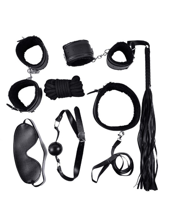 Ensemble Bondage noir - 10 pièces - SOM-013BLK Ensemble Bondage noir - 10 pièces - SOM-013BLK