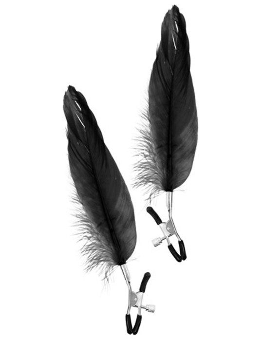 Pinces à seins pression réglable grande plume noire - CC5700700010 Pinces à seins pression réglable grande plume noire - CC5700700010