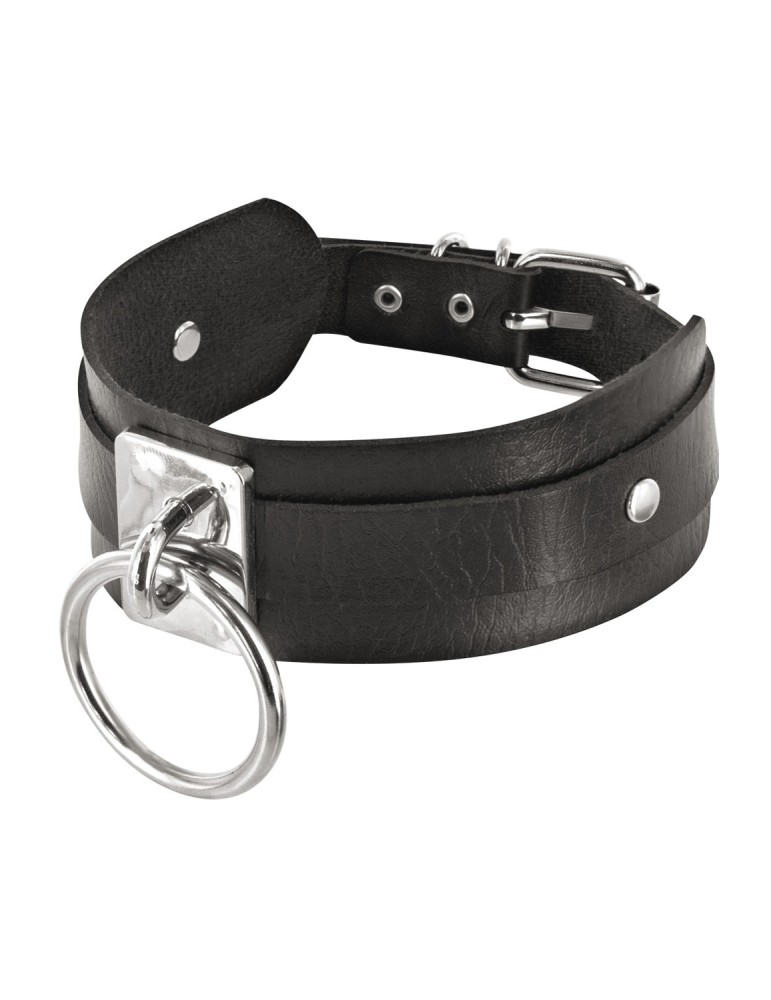 Collier fétichiste avec anneau métal pour laisse - CC6060110010 Collier fétichiste avec anneau métal pour laisse - CC6060110010