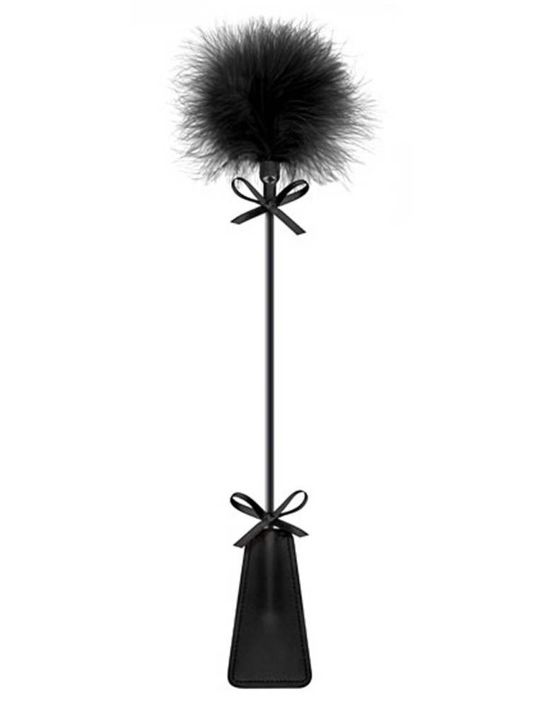 Cravache noire bdsm avec plumeau - CC5700770010 Cravache noire bdsm avec plumeau - CC5700770010