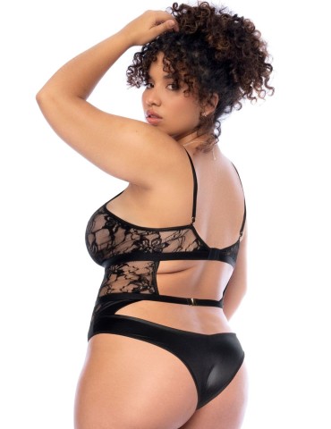Body noir dos nu grande taille - MAL8881XBLK 2