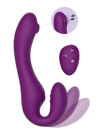 Stimulateur de point G Strapless Strap-On 13 x 3.5cm Violet