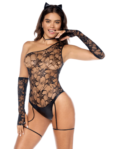 Costume sexy de chatte 5 pièces - MAL60062COS