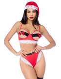 Déguisement sexy Mère Noël 3 pièces - MAL60066COS