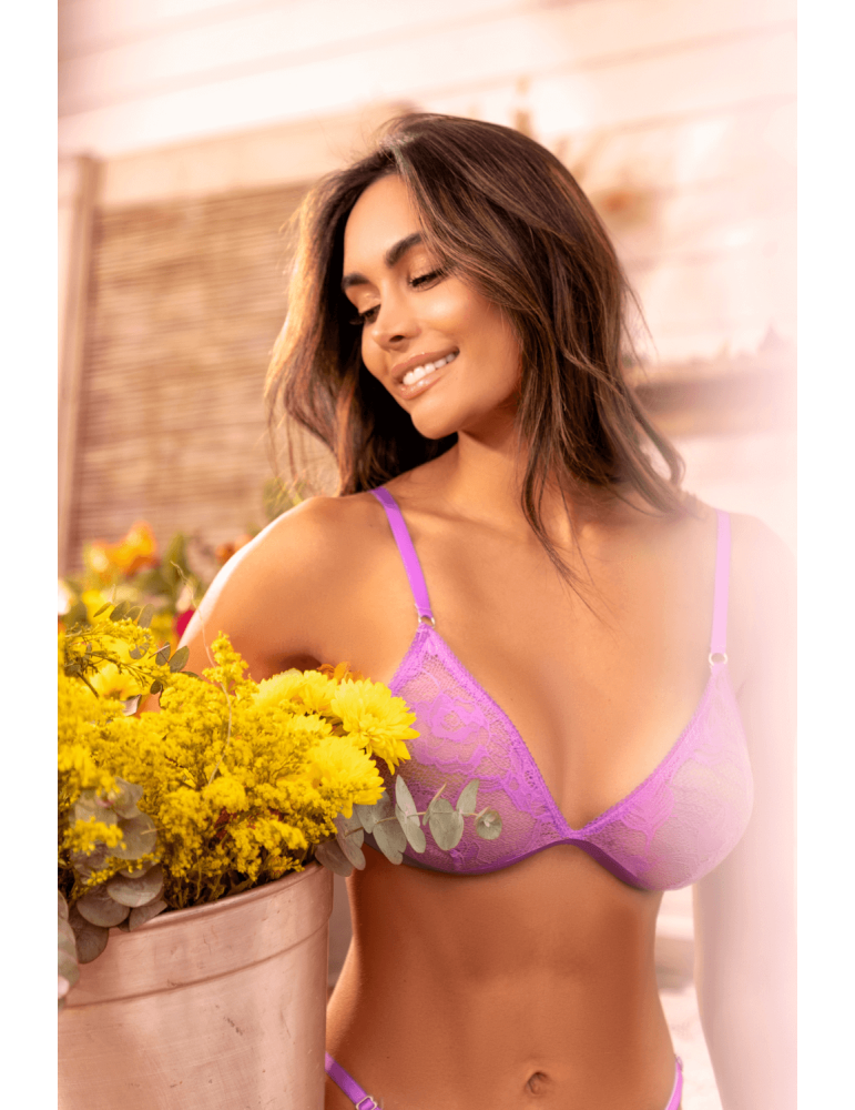 Ensemble sexy 2 pièces dentelle douce et extensible - MAL8949WORC