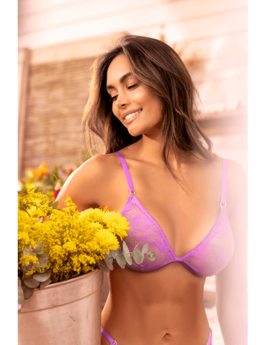 Ensemble sexy 2 pièces dentelle douce et extensible - MAL8949WORC