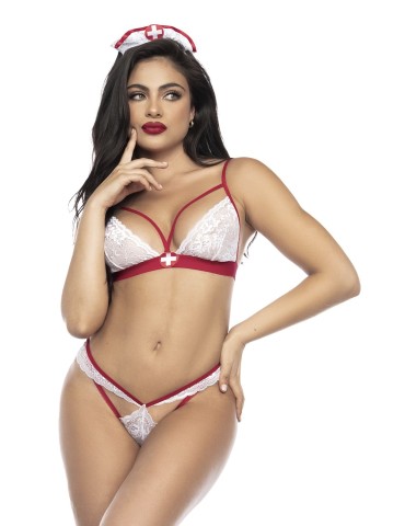 Costume d'infirmière sexy 4 pièces - MAL60002COS 2
