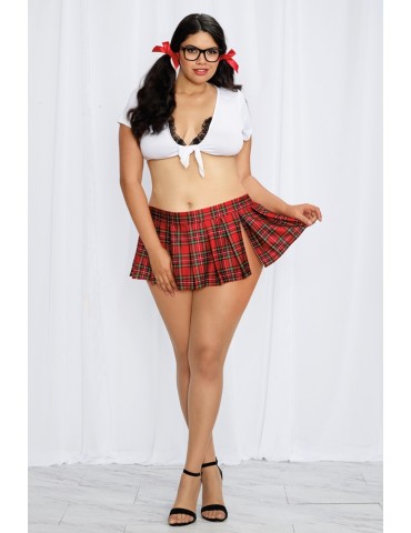 Déguisement sexy grande taille d'étudiante à lunettes - DG11046XCOS 2