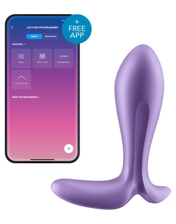 Plug connecté Intensity Plug Satisfyer 7 x 2.5cm Mauve