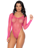 Body à manches longues échancré rose - MAL1119NPK