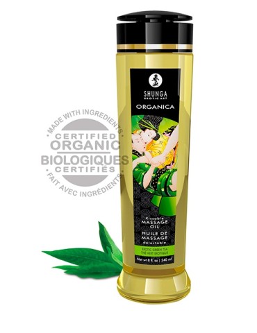 Huile de massage KISSABLE Thé Vert Exotique 240mL