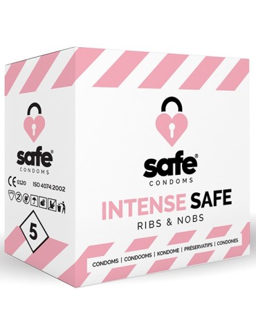 Préservatifs texturés INTENSE SAFE x5