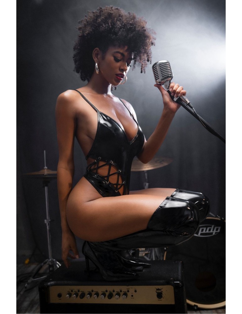 Body string en vinyle noir - MAL2764GLBK