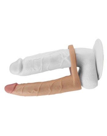 Double gode Cockring - 15.5 x 2.9 cm Flesh