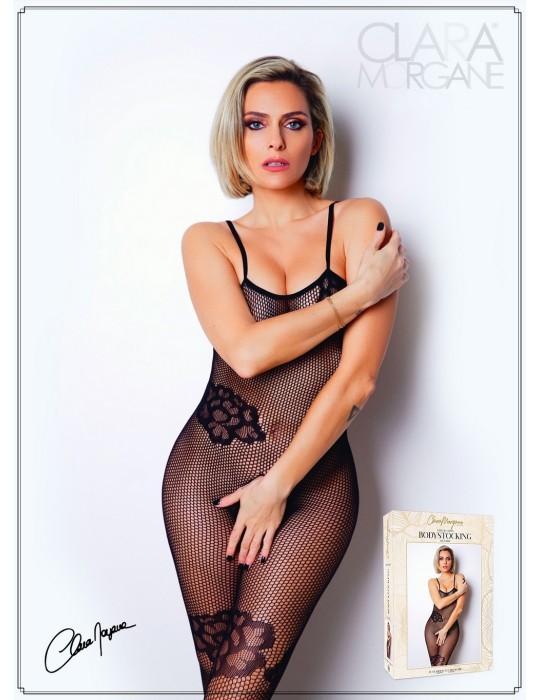 Bodystocking résille noire avec fine bretelles - Le Numéro 6 - Collection Bodystocking - CM99006 Bodystocking résille noire avec fine bretelles - Le Numéro 6 - Collection Bodystocking - CM99006