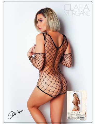 Body noire fine résille - Le Numéro 3 - Collection Body - CM98004 2