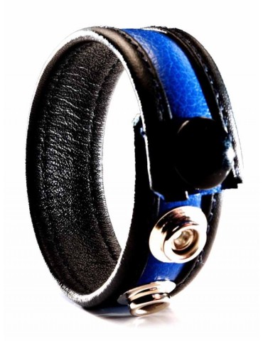 Cockring Cuir Bleu