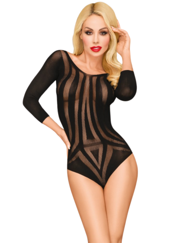 Body fantaisie manche trois quart noir Under my spell - PH0115BLK