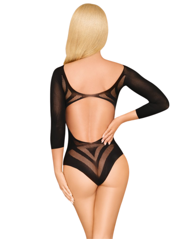 Body fantaisie manche trois quart noir Under my spell - PH0115BLK