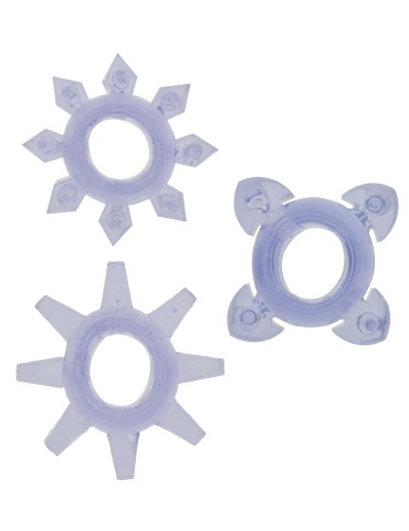 3 cockrings mini Tickle C-Rings Violet