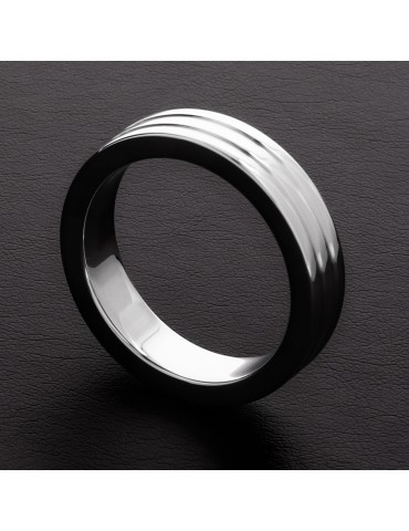 Cockring Ribbed Métal 10mm