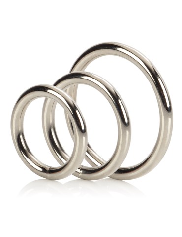 Lot de 3 cockrings en mÃ©tal Silver Ring 32 Ã  50mm