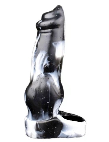 Gaine de pénis Dog Yorky 17 x 6cm Noir-Blanc