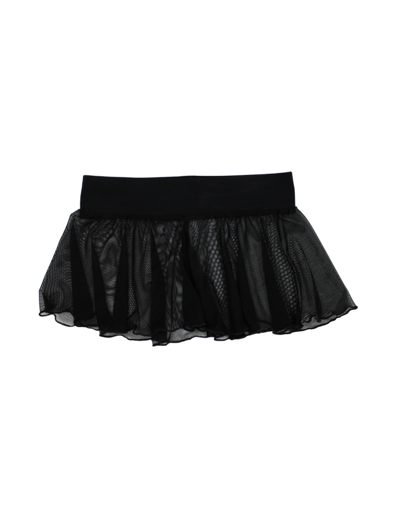Mini jupe noire en résille transparente Stella - LSN3