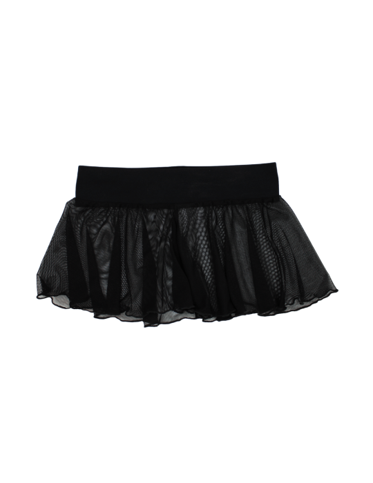 Mini jupe noire en résille transparente Stella - LSN3
