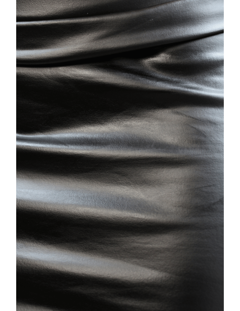 Jupe noire en simili cuir mat Sifia - LSL5-S