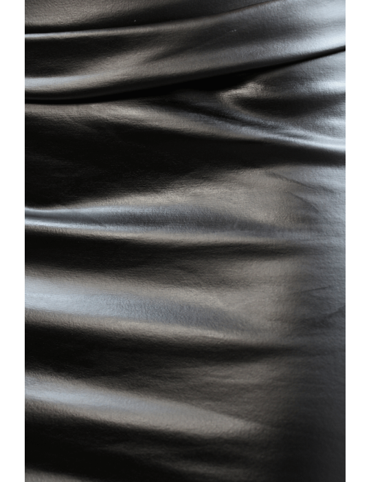 Jupe noire en simili cuir mat Sifia - LSL5-S