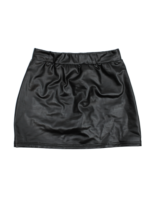 Jupe noire en simili cuir mat Sifia - LSL5-S