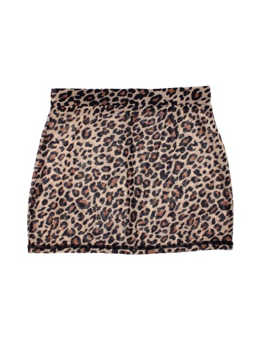 Jupe en résille transparente imprimé léopard Clara - LSN2