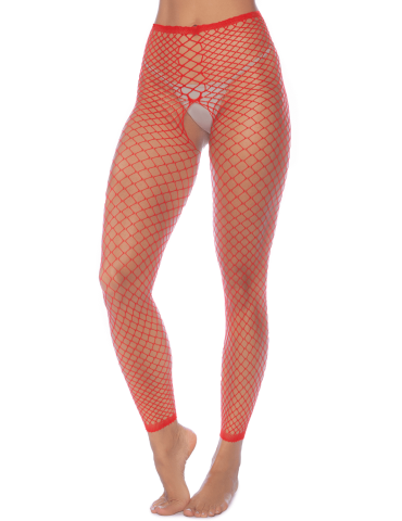 2 en 1 Top ou pantalon en résille rouge - MAL1120RED 2