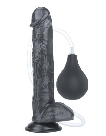 Gode rÃ©aliste Ã©jaculateur Squirt 22 x 4.5cm Noir