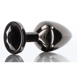 Plug Bijou Anal Diamond Jewel L 8 x 4cm Noir