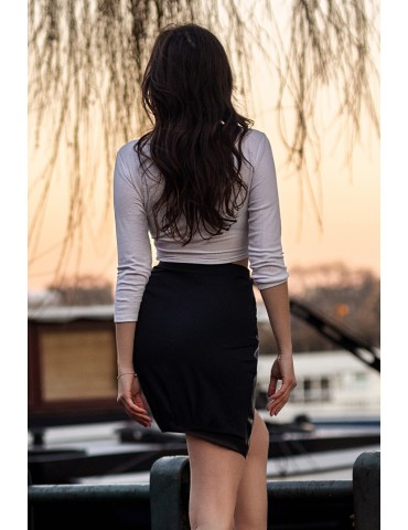 Jupe longue noire Frida - LSL2-LBLK 2