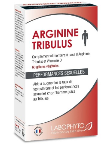 Stimulant sexuel Arginine Tribulus- Boite de 60 gélules