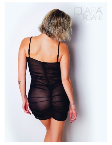 Mini Robe aspect satin noir - Le Numéro 6 - Collection  Robe - CM97007 2