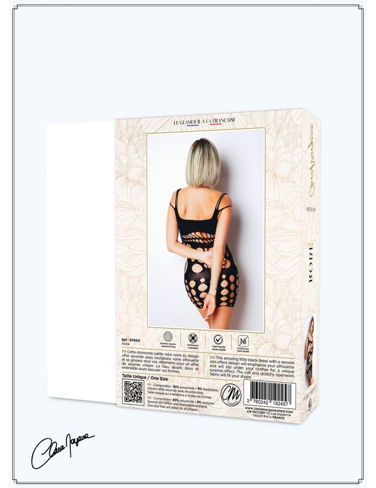Robe moulante en résille noire - Le Numéro 4 - Collection Robe - CM97004